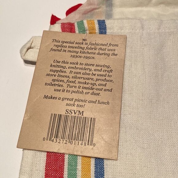 Vintage Multi Stripe Towel Bag - Picture 7 of 7